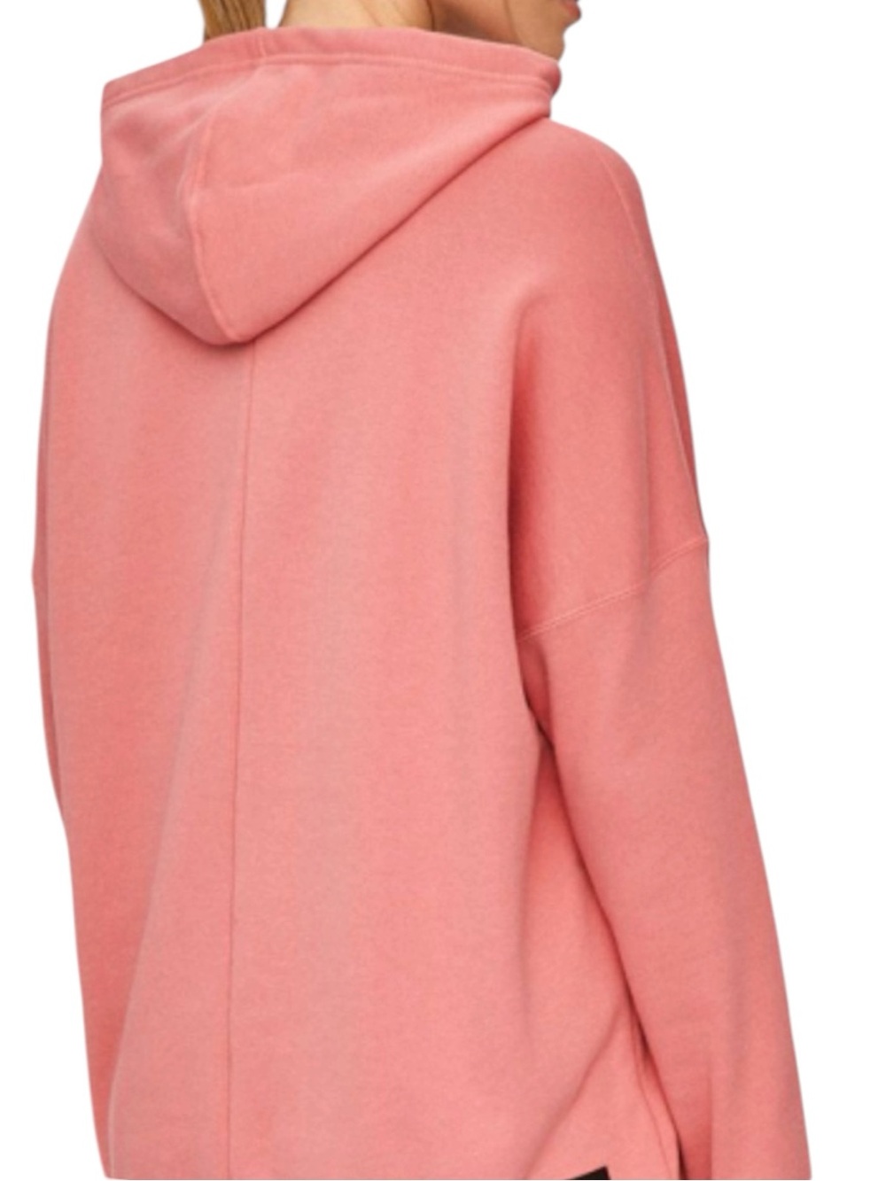 ADIDAS Dark Coral Hooded Pullover Sweatshirt with Leopard Print Logo Size M - Picture 11 of 12